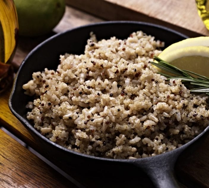 Quinoa is a gluten-free seed with high-quality protein.