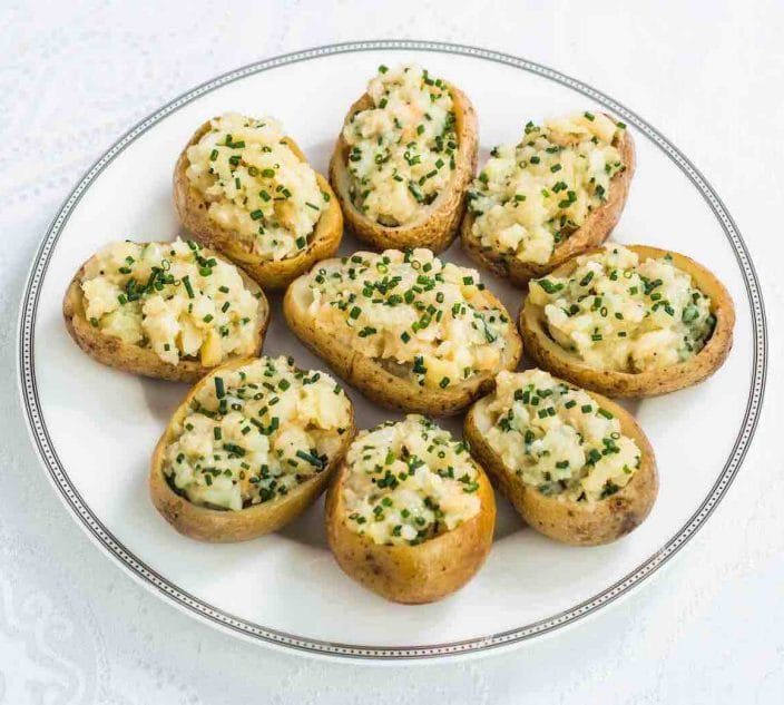 Twice-Baked Potatoes with Horseradish and Chives