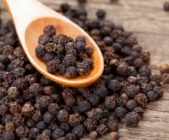 Peppercorns with a spoon. Immune boosters 9 wonder foods.