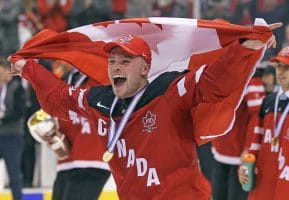 Max Domi helped his team win gold at the World Juniors in 2015.