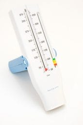 Using a peak flow meter can help asthma patients understand the variability in their pulmonary function.