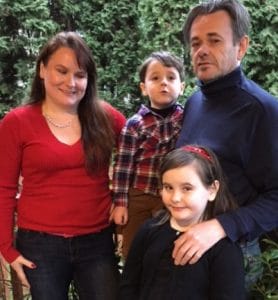 Nicole and Paul MacKenzie and their children. DOT Warns American Airlines: Food Allergy Family's Rights were Violated
