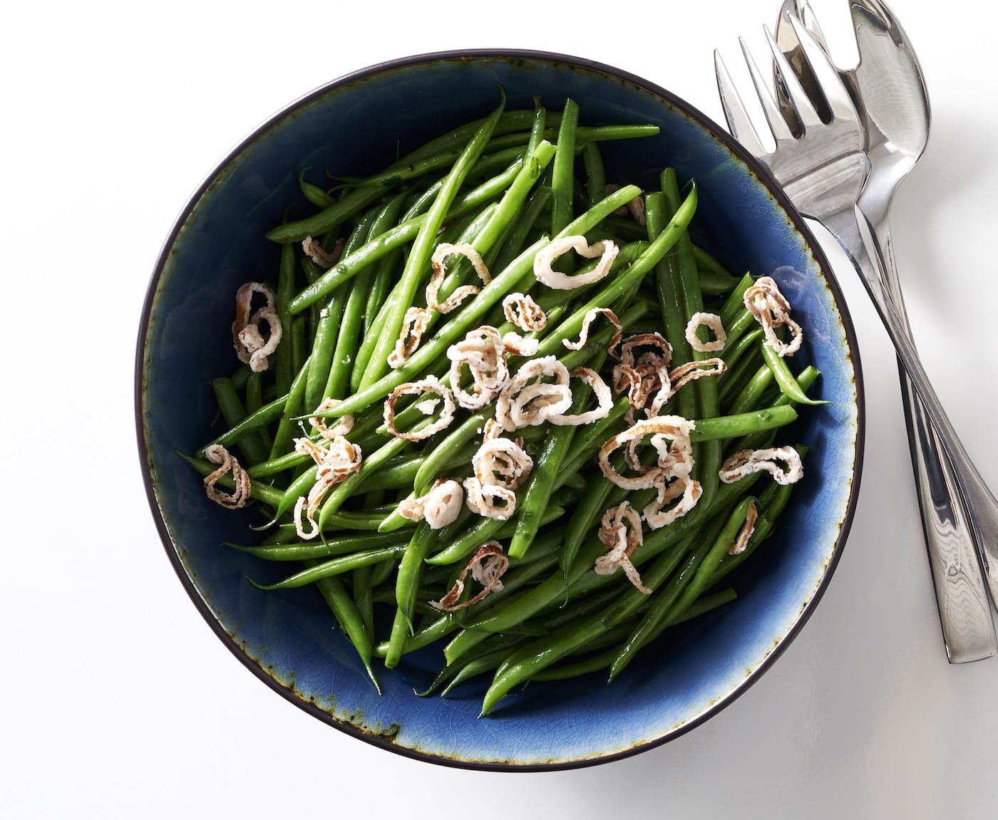 Dairy-Free "Buttery" Green Beans with Crispy Shallots