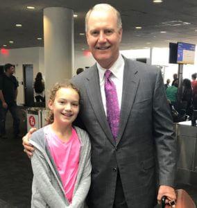 2018: Kendall Smith meets former Southwest CEO Gary Kelly.