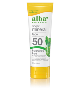 Alba Botanica: Sheer Mineral Sunscreen Face Lotion, SPF 50